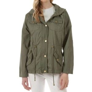 YMI Collection Hooded Anorak Jacket Juniors Size Large Olive‎ Green